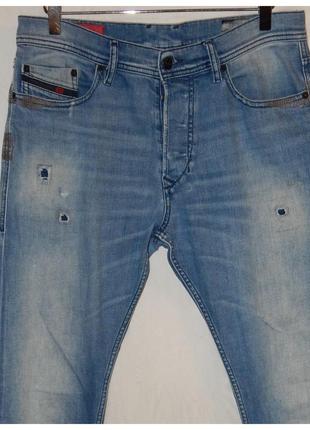 Джинсы diesel tepphar 084fd slim carrot jeans blue men8 фото