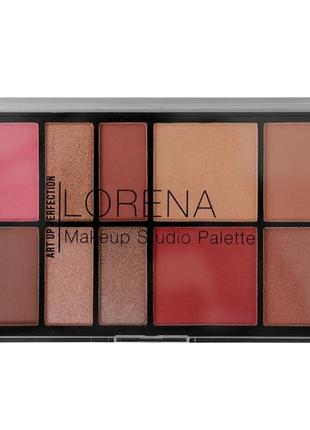 Палетка теней для век lorena beauty makeup studio 01, 30 г