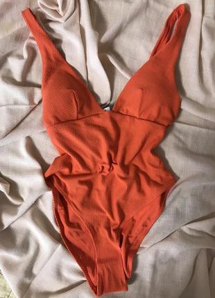 Купальник у рубчик 🧡 h&amp;m