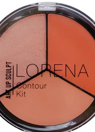Lorena beauty палетка для контуринга 3в1 contour kit 04