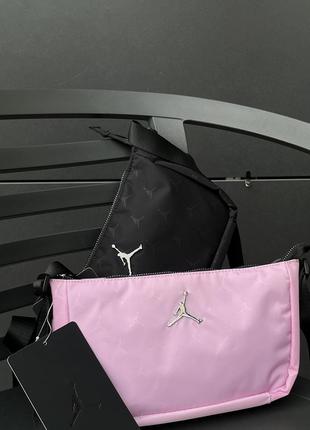 Оригинальные сумочки jordan в цветах black и arctic pink1 фото