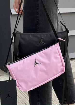 Оригінальні сумочки jordan в кольорах black та arctic pink9 фото