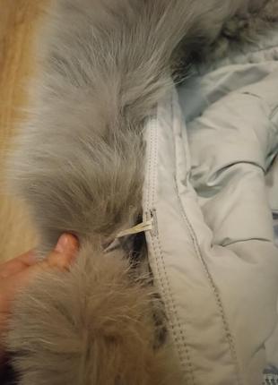 Пуховик пальто зимове осіннє натуральний комір8 фото