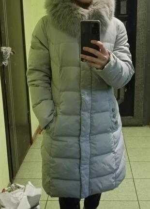 Пуховик пальто зимове осіннє натуральний комір