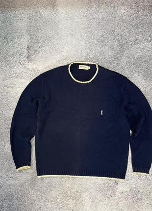 Винтажный вязаный свитер ysl yves saint laurent