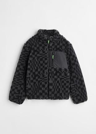 H&m хутряна демі куртка шерпа, меховушка, тедди , teddy jacket 146/152 (10-12y),
