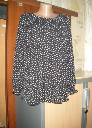 Шикарная блуза, рукава на резинке, размер 16 - l - 50