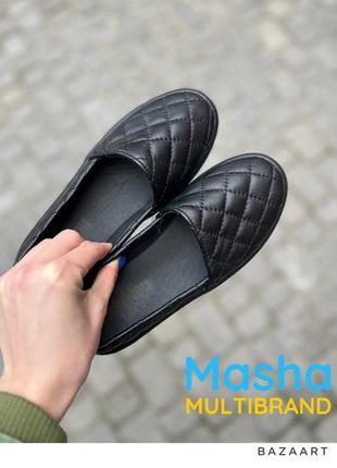 Черные женские туфли мокасины лоферы4 фото