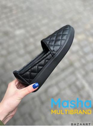 Черные женские туфли мокасины лоферы3 фото