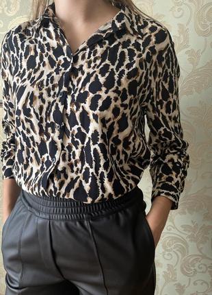 Блуза з леопардовим принтом