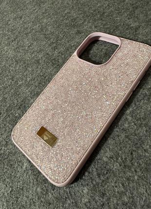 Ліловий чохол з кристалами на iphone xs max