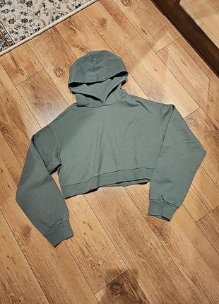 Худі світшот байка укорочена з капюшоном оверсайз