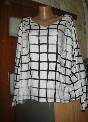 Комфортная блуза в клетку, рукав длинный, размер 18 - хl - 52
