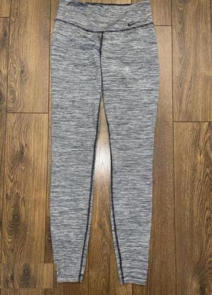 Стильные серые фирменные спортивные лосины утяжка широкая резинка "nike pro",xs оригинал5 фото