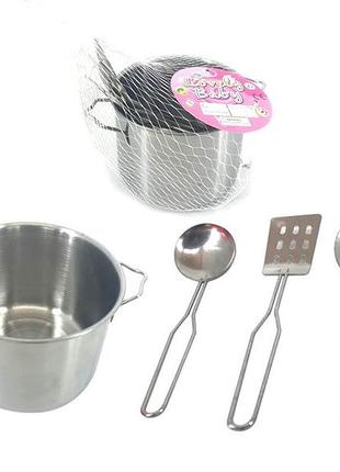 Набор металлической посуды кастрюля, аксес, пак. 13*10*12см (288шт/2)