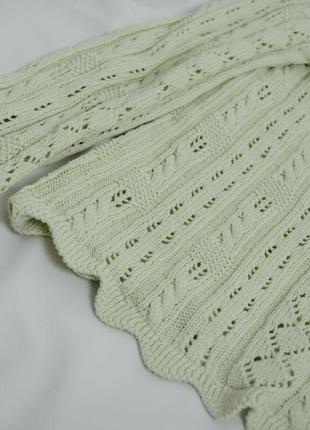 Кардиган вязаный пастельный салатовый пастельный свитер кофта джемпер винтаж винтажный салатный4 фото