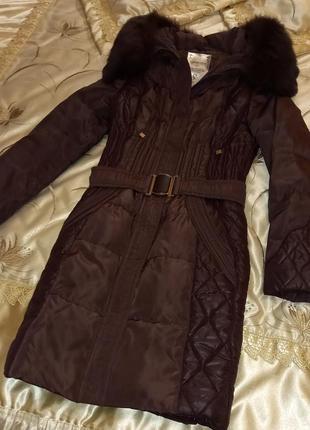 🧥 куртка пуховик жіночий peercat + натуральне хутро