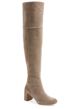Taryn rose замшевые ботфорты catherine women's grey suede over knee boot1 фото