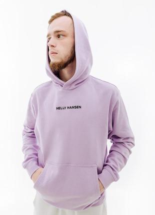 Мужское худи helly hansen core graphic sweat hoodie фиолетовый l (7d53924-699 l)