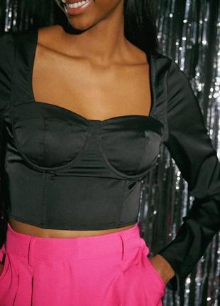 Блузка-бюстье с длинным рукавом na-kd2 фото
