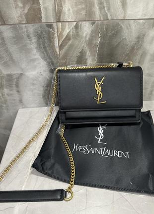 Кожаная сумка saint laurent paris