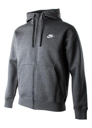 Чоловіча толстовка nike m nsw club hoodie fz bb чорний xl (7dbv2645-071 xl)