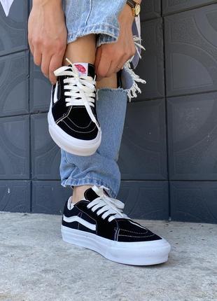 Кеди vans sk8-low black/white1 фото