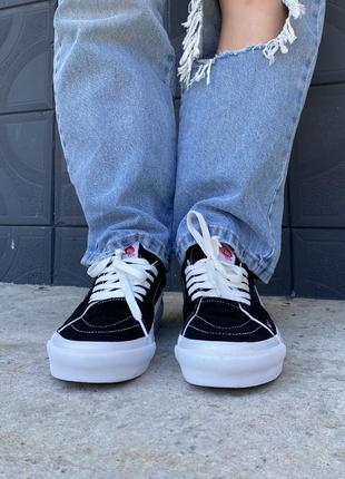 Кеди vans sk8-low black/white7 фото