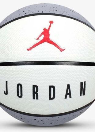 Мяч баскетбольный nike jordan playground 2.0 8p deflated cement grey/white/black/fire red size 7 j.100.8255.049.07