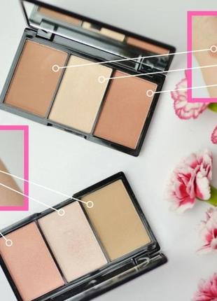 Палитра для контурирования wibo - 3 steps to perfect face 10 г
