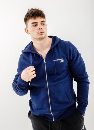Мужская куртка new balance classic core fz  синий m (7dmj03907pgm m)