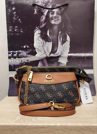 Сумка кроссбоди guess nell double оригинал оригінал3 фото