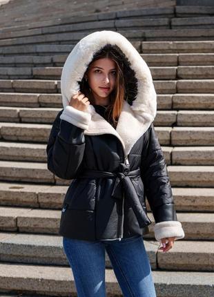 Куртка зимова жіноча (рр 42-52) к-288 чорний