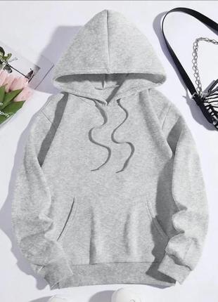 Худи серый оверсайз zara hm