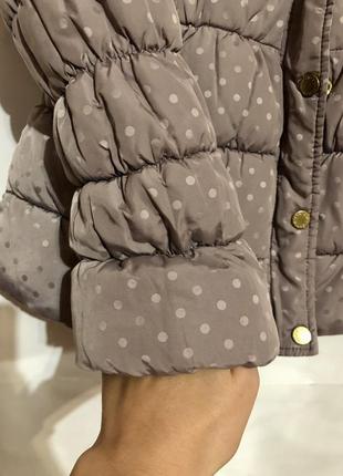 Куртка курточка пуховик детская на девочку зима коричневая теплая zara6 фото