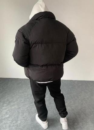 Трендова зимова куртка оверсайз з коміром стильна чоловіча на синтепоні2 фото