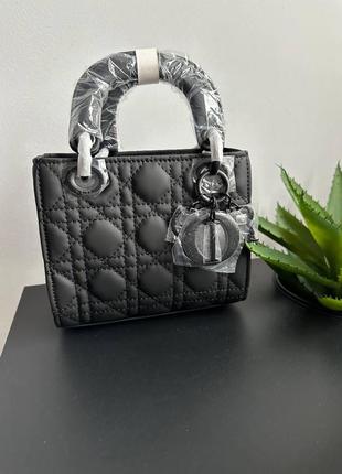Женская сумка кристиан диор черная christian dior lady mini black