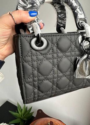 Женская сумка кристиан диор черная christian dior lady mini black