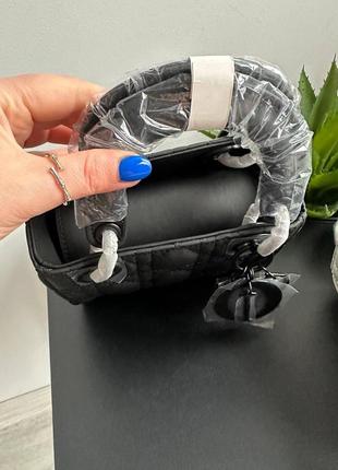 Женская сумка кристиан диор черная christian dior lady mini black