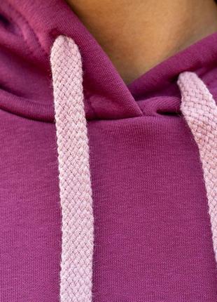 3 кольори🌈женское худи на флисе, теплая толстовка оверсайз на флисе2 фото