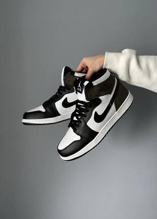 👟 кроссовки nike air jordan retro 1 mid black brown winter fur  ❄️    / наложка bs👟