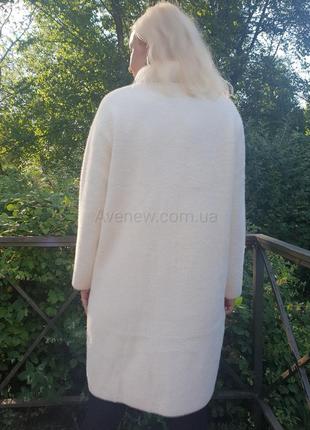 Пальто жіноче альпака (рр 56-60) молоко3 фото