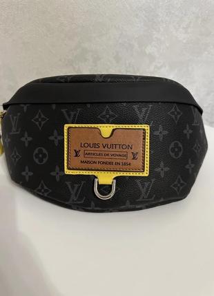 Жіноча сумка бананка луї віттон чорна louis vuitton black