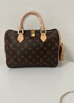 Женская сумка дорожная луи виттон коричневая louis vuitton brown speedy монограмм