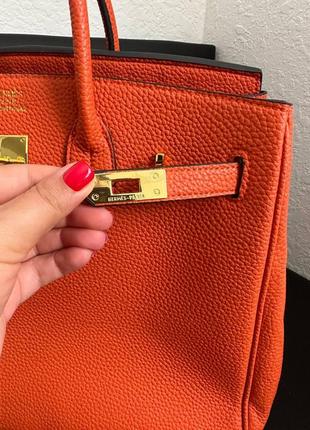 Женская сумка эрмес оранжевая hermes orange4 фото