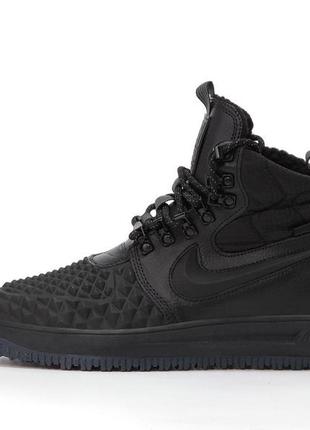 Зимние мужские кроссовки nike lunarforce 1 duckboot 17 black (мех) 40-41-42-43-44-45-467 фото