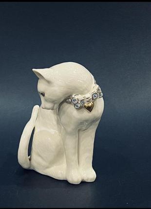 Фарфоровая статуэтка кот lenox1 фото