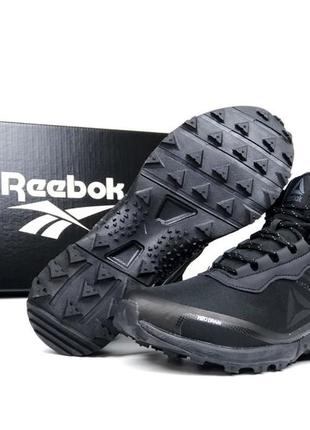 Чоловічі чорні reebok кросівки на зиму/термо кросівки для чоловіків та хлопців/чорне зимове чоловіче взуття