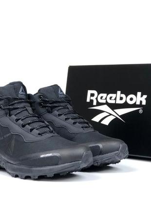 Чоловічі чорні reebok кросівки на зиму/термо кросівки для чоловіків та хлопців/чорне зимове чоловіче взуття6 фото