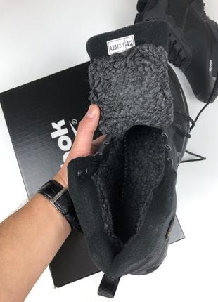 Чоловічі чорні reebok кросівки на зиму/термо кросівки для чоловіків та хлопців/чорне зимове чоловіче взуття4 фото